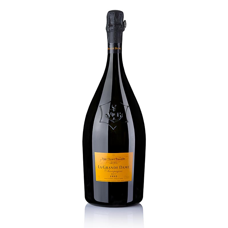 Champagner Veuve Clicquot 1995er La Grande Dame, Prestige-Cuvee brut, 12,5% vol. - 1,5 l - Flasche Champagner Veuve Clicquot 1995er La Grande Dame, Prestige-Cuvee brut, 12,5% vol. - 1,5 l - Flasche