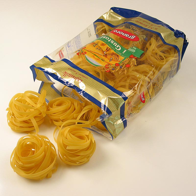 Tagliatelle Nidi Granoro, 6mm, nidi di pasta a nastro Nr.81 - 6 kg, 12 confezioni da 500 g - Cartone