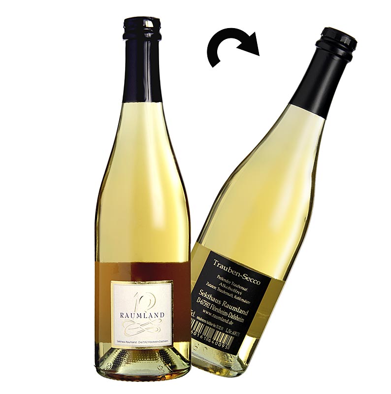 Raumland Traubensecco, weiß - perlender Traubensaft, alkoholfrei - 750 ml - Flasche Raumland Traubensecco, weiß - perlender Traubensaft, alkoholfrei - 750 ml - Flasche