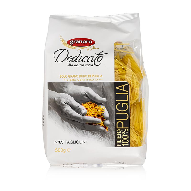 Granoro Tagliolini Nidi, 2mm, sarang pasta pita, No.83 - 500 gram - Tas