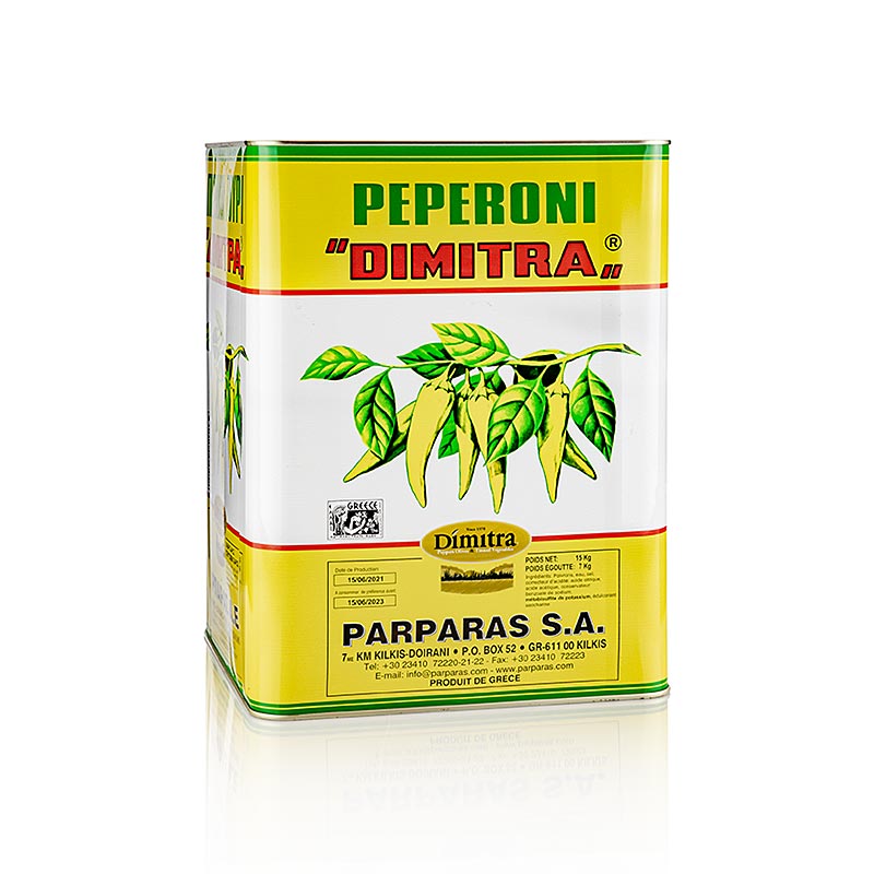 Peperoni sott`aceto, delicati - 15 kg - contenitore