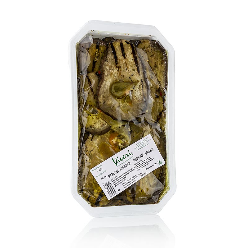 Viveri Melanzane marinate, grigliate, in olio di semi di girasole - 1 kg - Guscio in PE