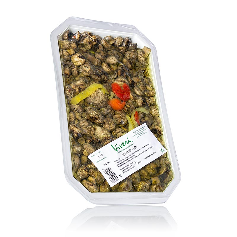 Viveri Funghi marinati, grigliati, in olio di semi di girasole - 1 kg - Guscio in PE