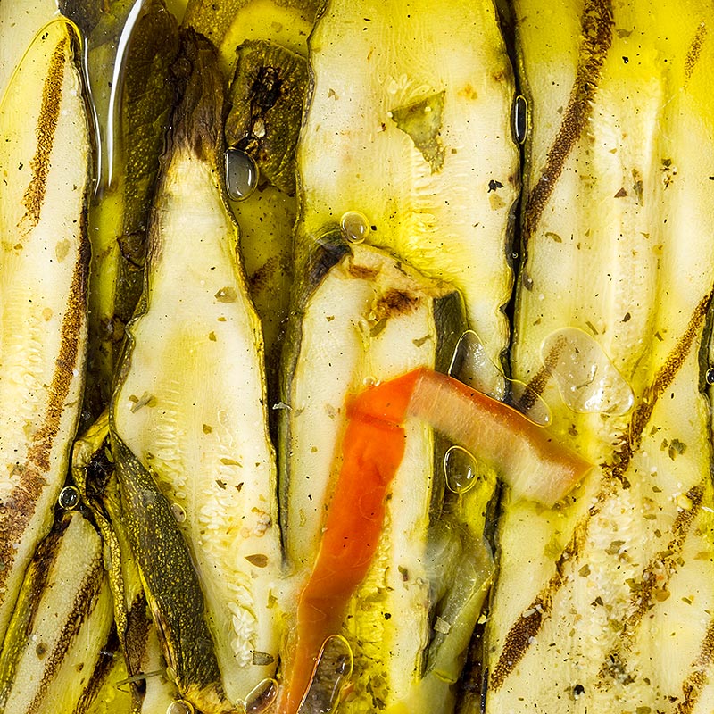 Abobrinha em conserva, grelhada, com oleo de girassol Viveri - 1 kg - Concha PE