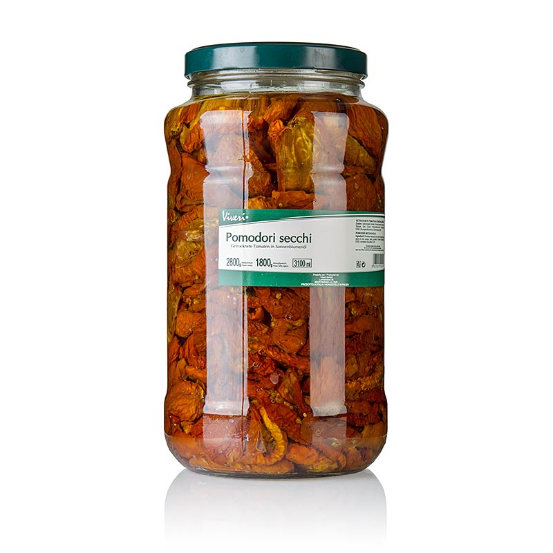 Viveri Pomodori secchi marinati, in olio di semi di girasole - 2,8 kg - Bicchiere