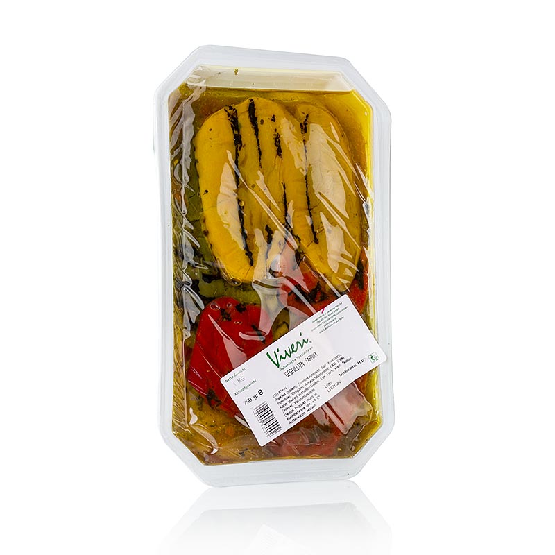 Viveri Peperoni marinati, grigliati, in olio di semi di girasole - 1 kg - Guscio in PE