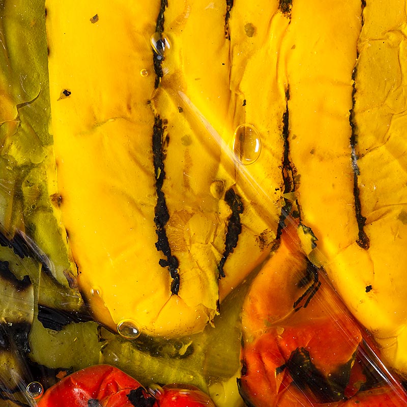 Viveri Peperoni marinati, grigliati, in olio di semi di girasole - 1 kg - Guscio in PE