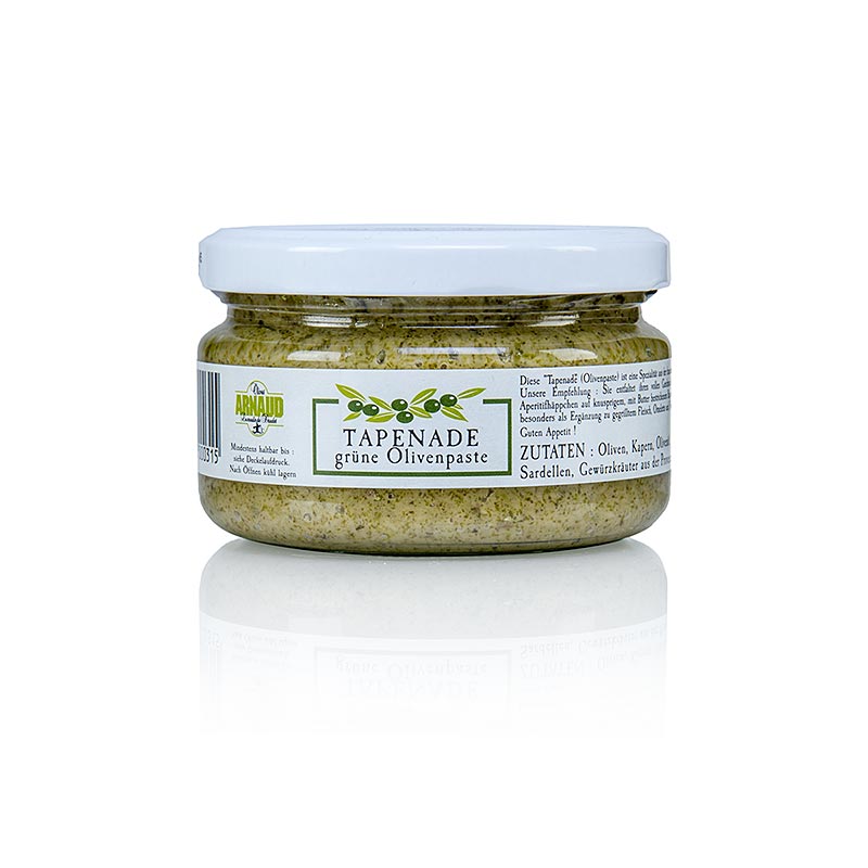 Tapenade pes zaitun, hijau, Arnaud - 200 g - kaca