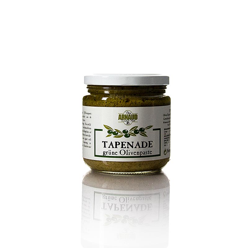 Olivpasta - tapenade, gron, Arnaud - 400 g - Glas
