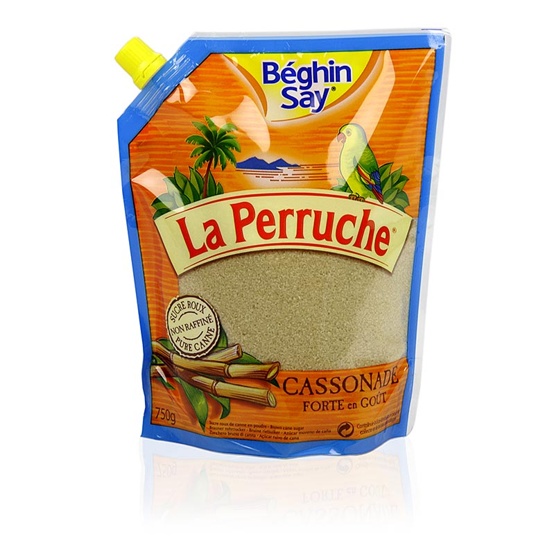 Zucchero di canna, integrale, come spolverata, La Perruche - 750 g - borsa