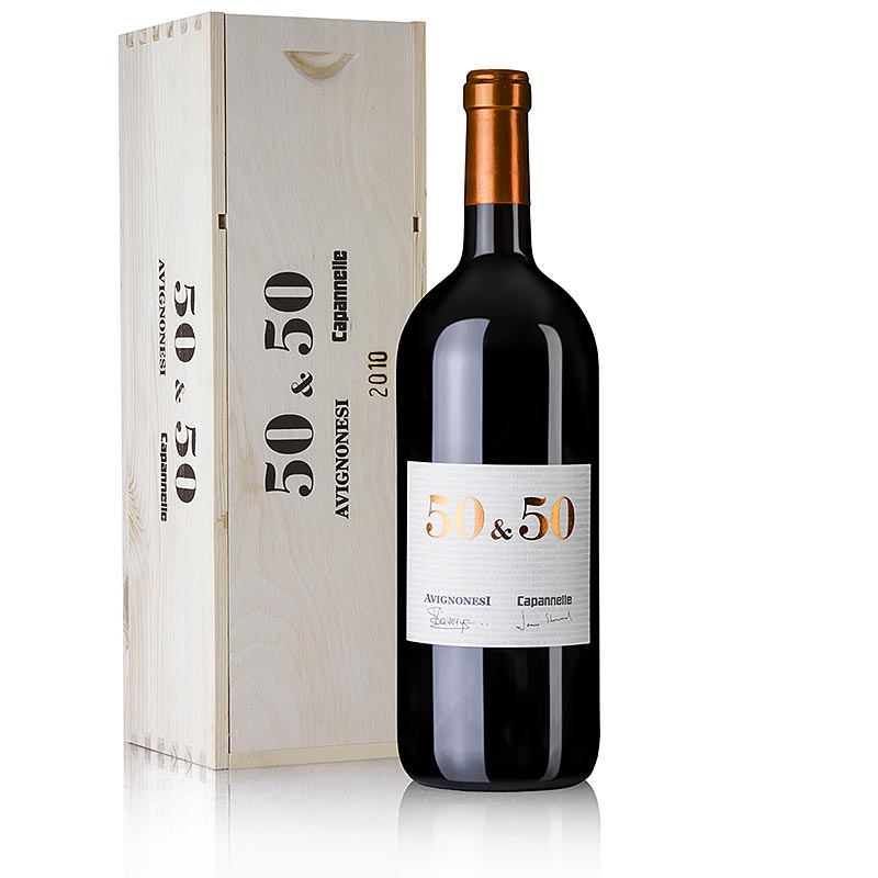 2010er 50&50, Cuvee, Barrique, 13,5% vol, Capannelle & Avignonesi - 1,5 l - Flasche 2010er 50&50, Cuvee, Barrique, 13,5% vol, Capannelle & Avignonesi - 1,5 l - Flasche