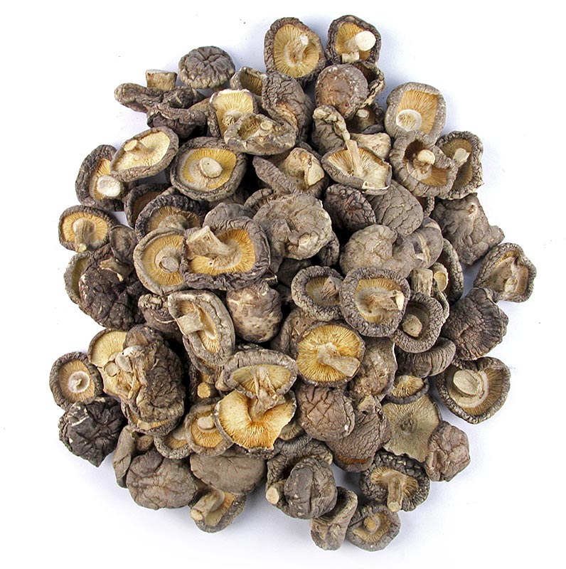 Cogumelos Shiitake, Tongu, pequena calibracao Ø 3cm, Zhong-Hon-Gu - 1 kg - bolsa