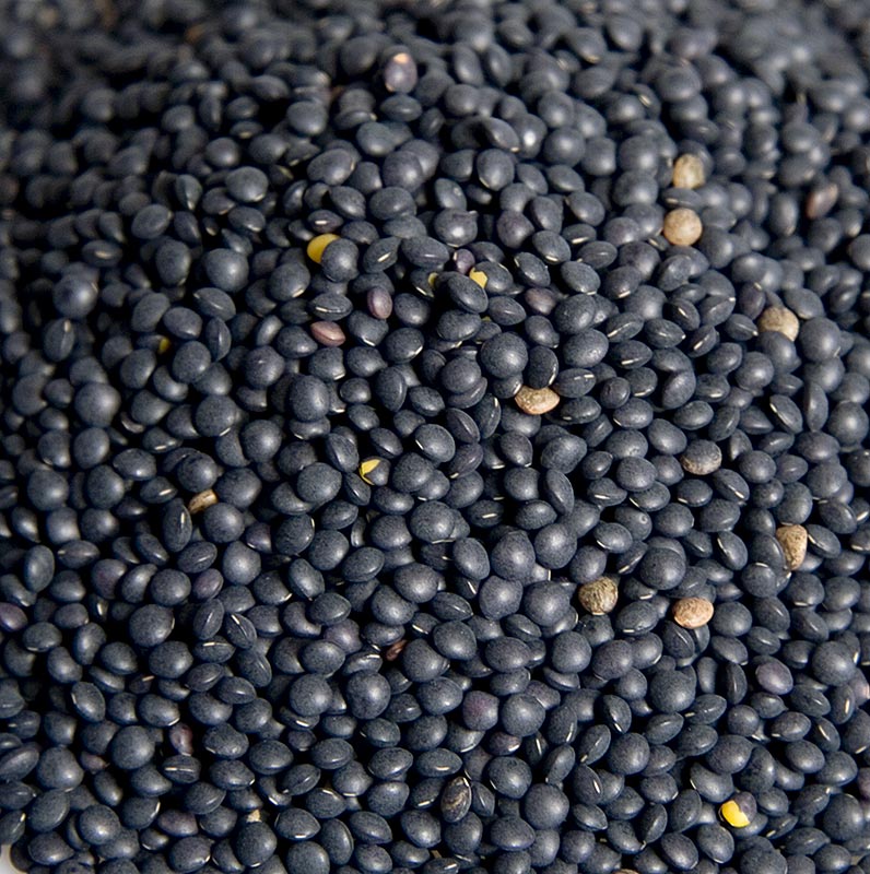 Lentil, Beluga, hitam, organik - 1kg - tas