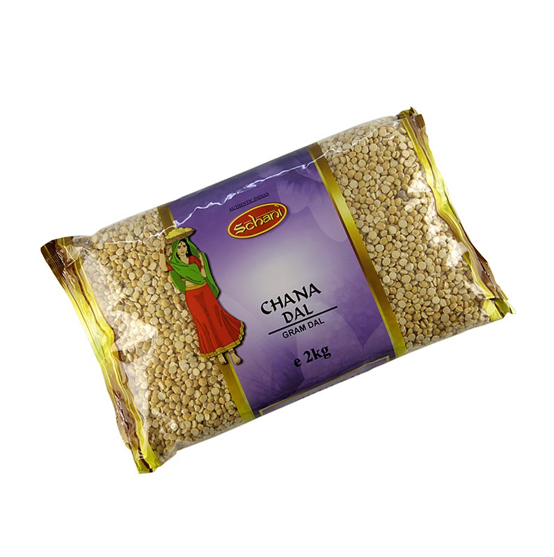 Ceci - Chana Dal, tagliati a meta, essiccati - 2kg - borsa