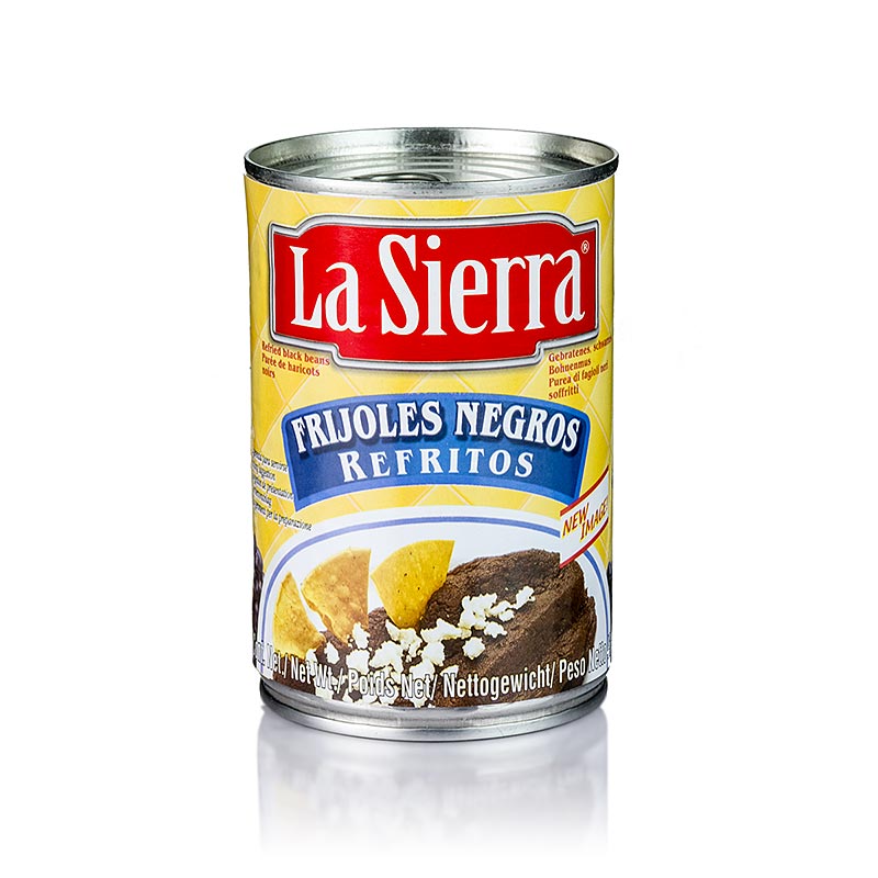 Frijoles refritos, pure de frijoles negros / pasta de frijoles, sazonados - 430g - poder