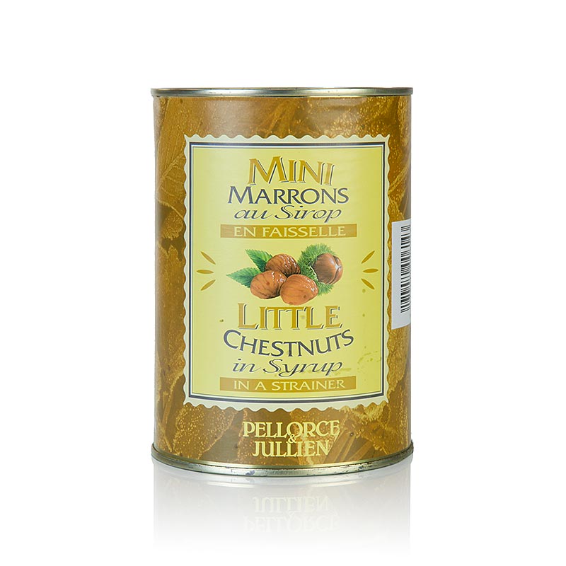 Mini castanyes decoratives, aproximadament 80 peces en colador, Pellorce Jullien - 1,3 kg - llauna