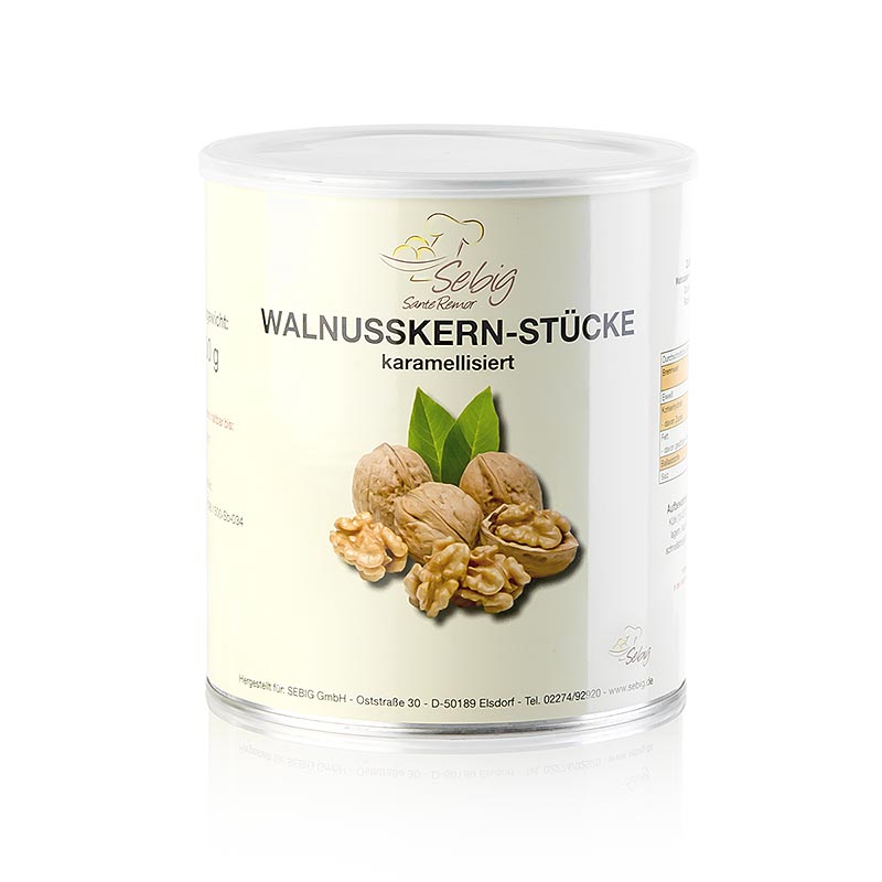 Valnotskarnbitar, karamelliserade - 500 g - Vaska