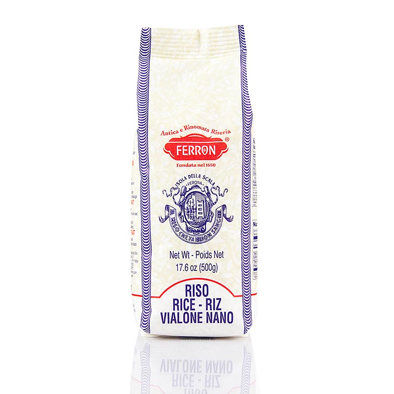 Vialone Nano, Risotto lyhytjyvainen riisi, Ferron - 500g - Laukku