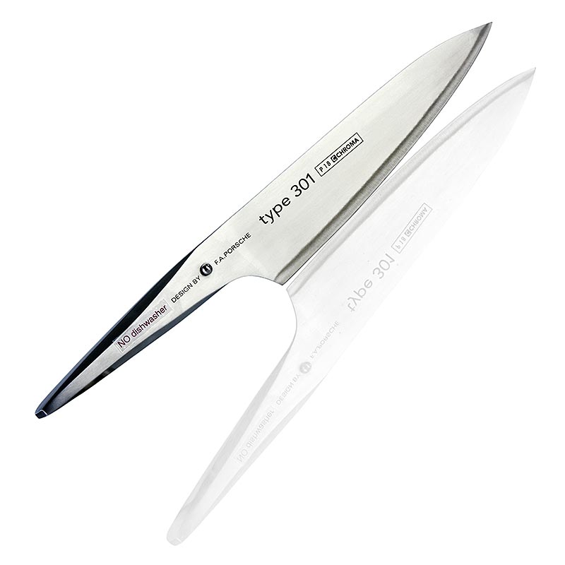 Cuchillo de chef Chroma tipo 301 P - 18, 20 cm - Diseno de FA Porsche - 1 pieza - caja