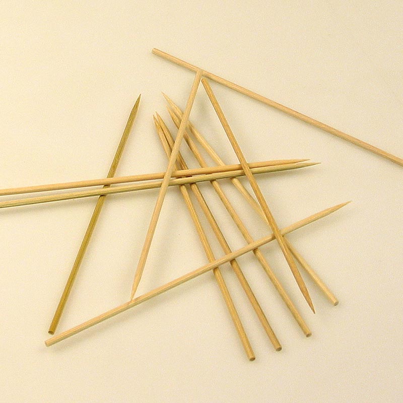 Espetos de bambu, 15 cm - 1200 pecas - Cartao