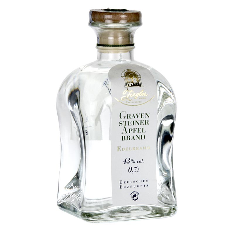 Gravensteiner Apfelbrand - Edelbrand, 43% vol., von Ziegler - 700 ml - Flasche Gravensteiner Apfelbrand - Edelbrand, 43% vol., von Ziegler - 700 ml - Flasche