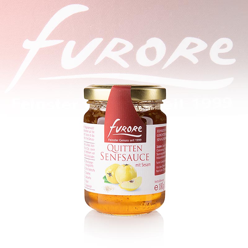 Furore - salsa di senape di mele cotogne, con sesamo - 130 ml - Bicchiere