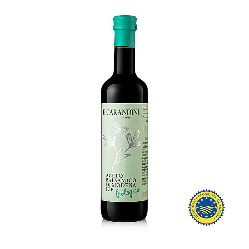 Aceto Balsamico di Modena Classico SMM, 9 kuukautta, Carandini, luomu - 500 ml - Pullo