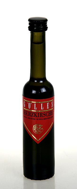 Herzkirschen - Edelbrand, Miniatur, 43% vol., Gölles - 40 ml - Flasche Herzkirschen - Edelbrand, Miniatur, 43% vol., Gölles - 40 ml - Flasche