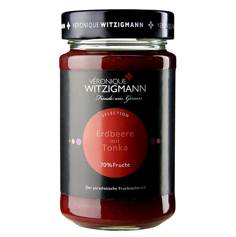 Jordgubbe med tonkabona - fruktpalagg Veronique Witzigmann - 225 g - Glas