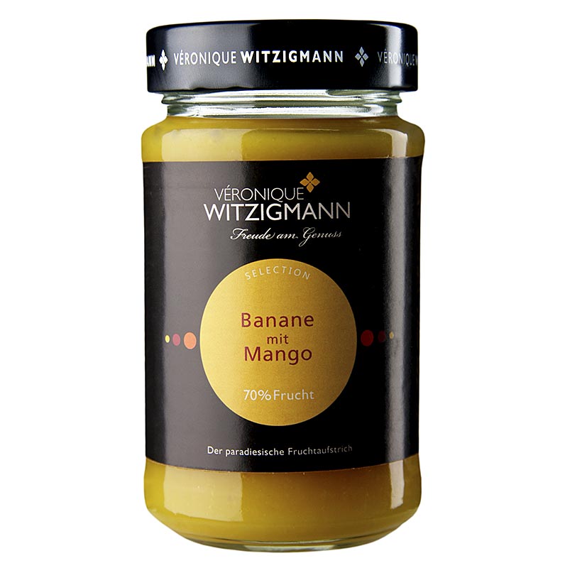 Banan med mango - fruktpalegg Veronique Witzigmann - 225 g - Glass