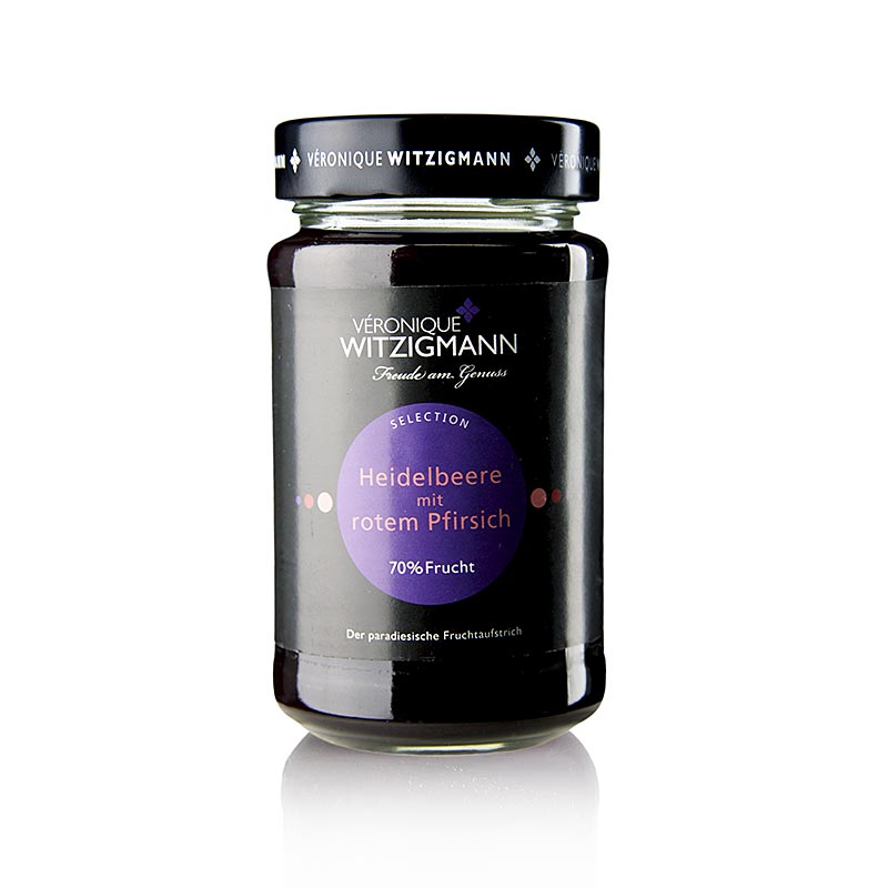 Mirtilo com pessego vermelho - pasta de frutas Veronique Witzigmann - 225g - Vidro Mirtilo com pessego vermelho - pasta de frutas Veronique Witzigmann - 225g - Vidro