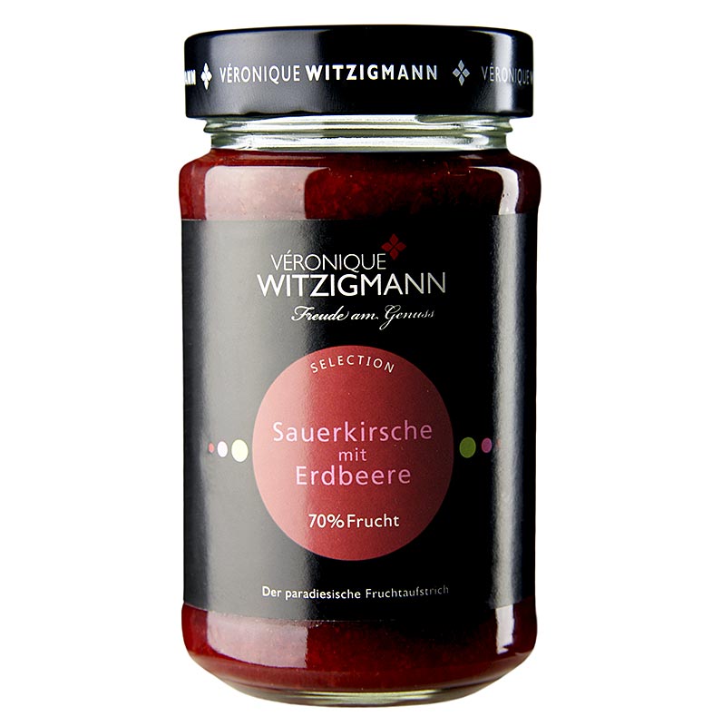 Cereja azeda com morango - pasta de frutas Veronique Witzigmann - 225g - Vidro