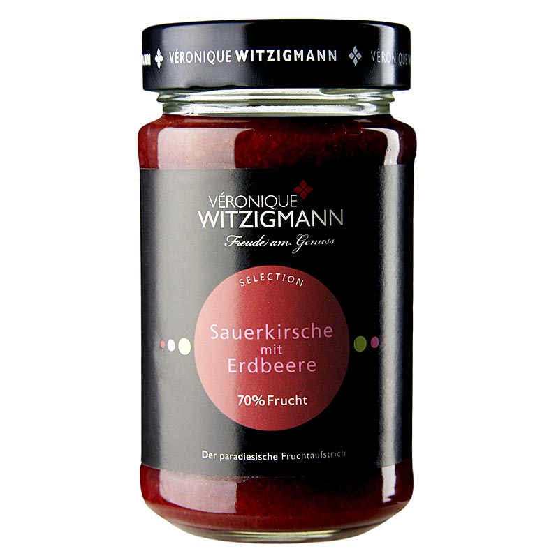 Cereja azeda com morango - pasta de frutas Veronique Witzigmann - 225g - Vidro