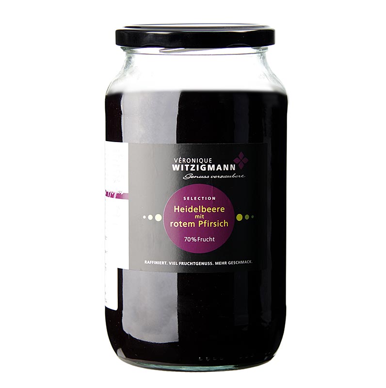 Mirtilo com pessego vermelho - pasta de frutas Veronique Witzigmann - 1 kg - Vidro Mirtilo com pessego vermelho - pasta de frutas Veronique Witzigmann - 1 kg - Vidro