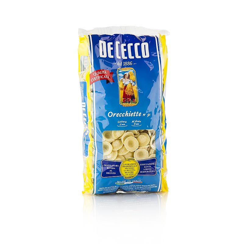 De Cecco Orecchiette, nro 91 - 500g - Laukku De Cecco Orecchiette, nro 91 - 500g - Laukku