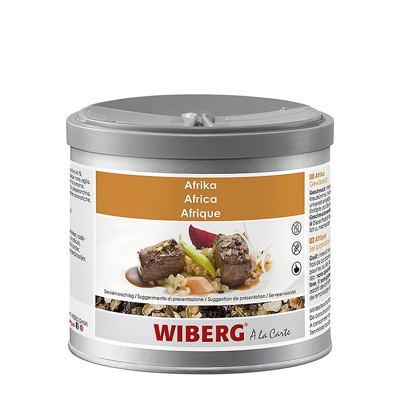Wiberg Africa, sal especiada - 380g - Aroma seguro