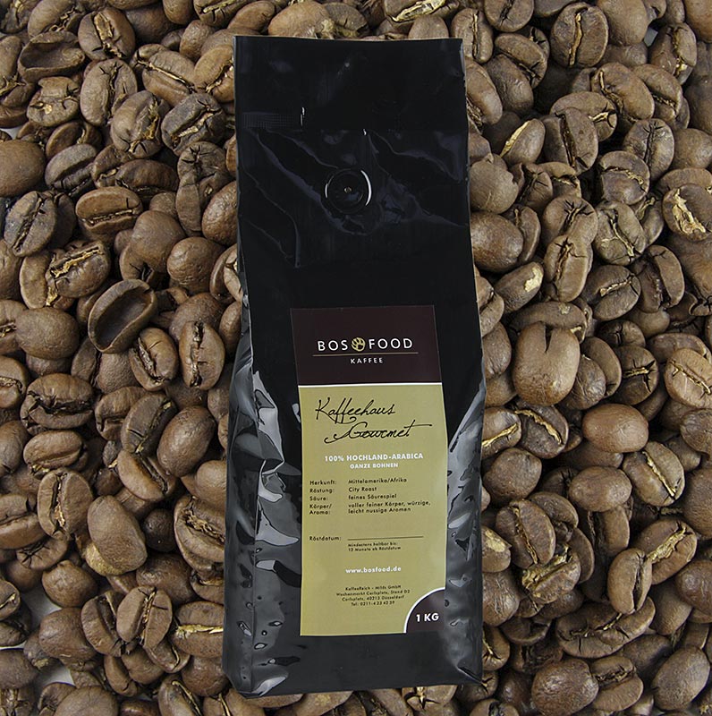 Coffeehouse Gourmet - kopi, 100% Arabika dataran tinggi, biji kopi utuh - 1kg - Tas rasa Coffeehouse Gourmet - kopi, 100% Arabika dataran tinggi, biji kopi utuh - 1kg - Tas rasa