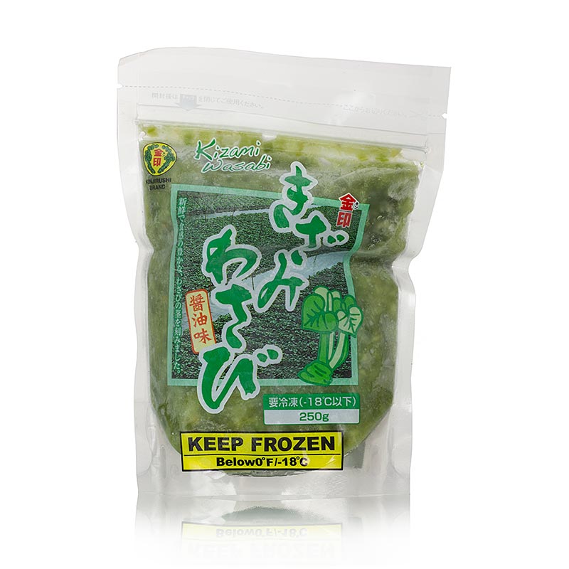 Wasabi undirbuningur, skorinn (Kizami Wasabi), medh alvoru wasabi - 250 g - taska