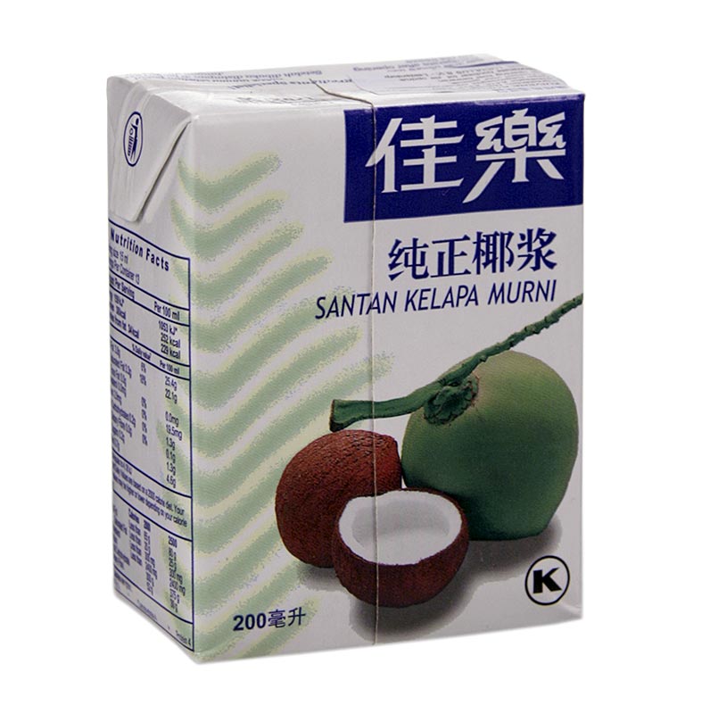 Crema di cocco, 24% di grassi, Kara - 200 ml - Confezione tetra