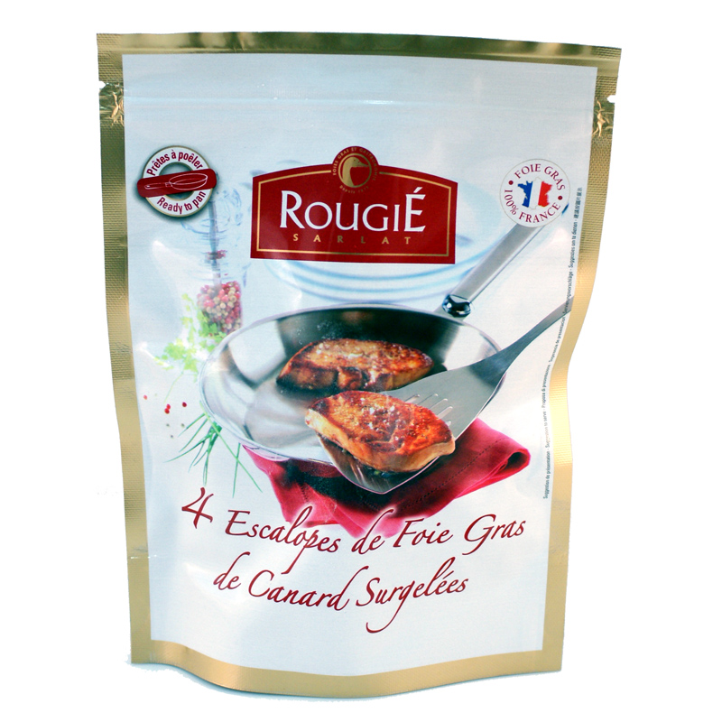 Ankfoie gras, 4 skivor ca 45g styck, fran Rougie - 180 g, 4 x 45 g - vaska