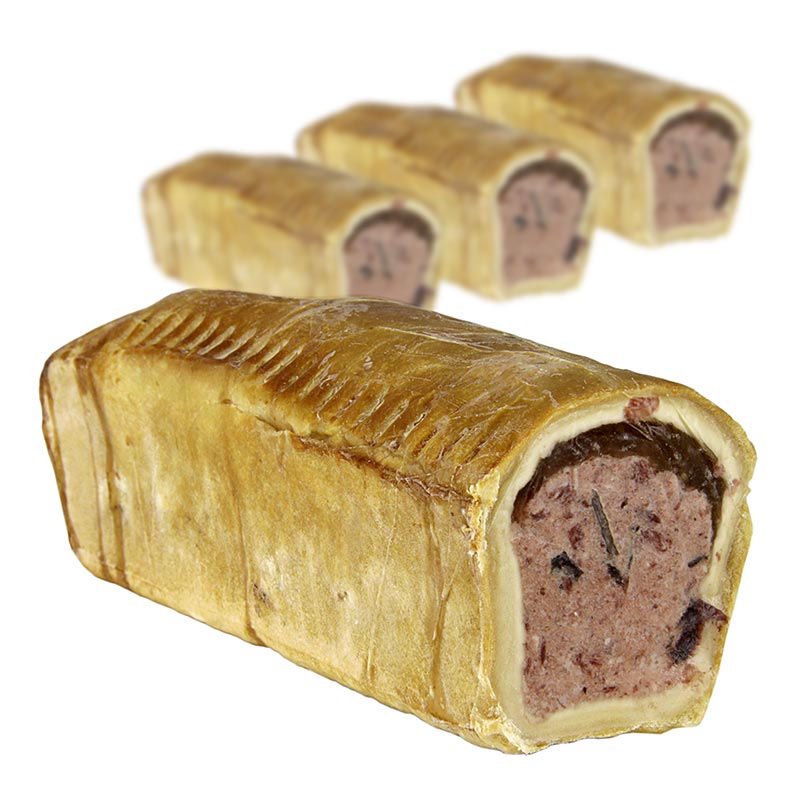 Pate de veado, farsa de veado, com pedacos e nozes - 2kg, 4 x 500g - Cartao