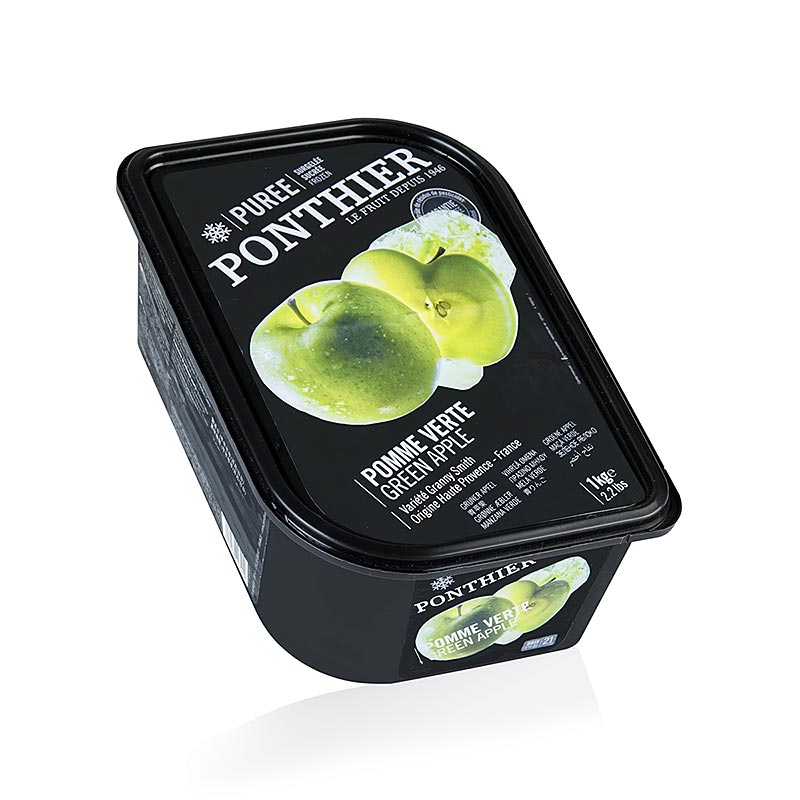 Pure de manzana verde, 13% de azucar, Ponthier - 1 kg - carcasa de PE