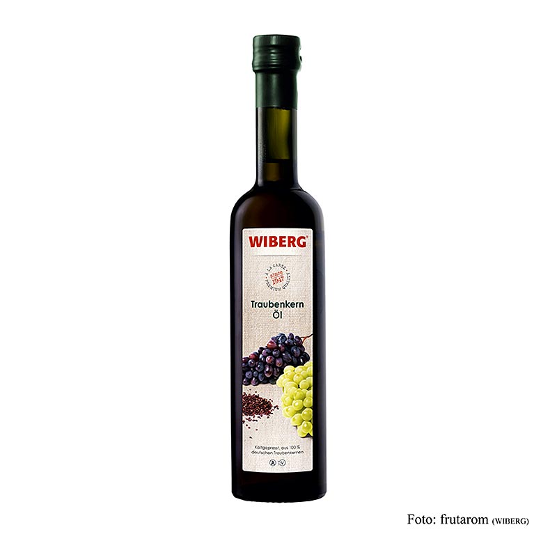 Olio di semi d`uva Wiberg, spremuto a freddo - 500 ml - Bottiglia