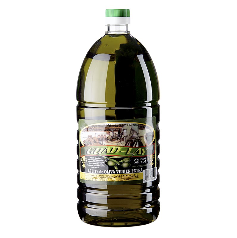 Minyak zaitun extra virgin, Aceites Guadalentin Guad Lay, 100% Picual - 2 liter - botol PE