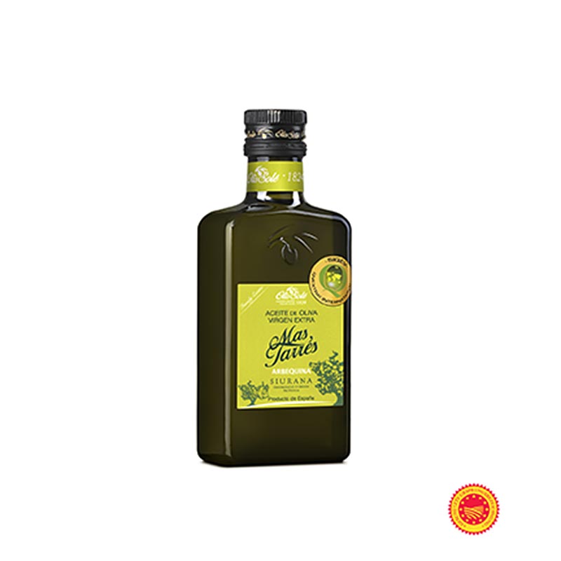 Extra virgin olivenolje, Mas Tarres Oliva Verde, Arbequina, DOP / PUD Siurana - 250 ml - Flaske