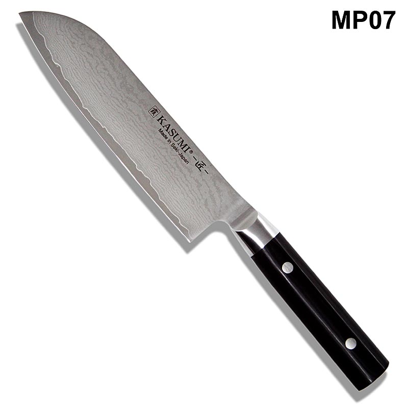 Kasumi MP-07 Obra-prima Damasco Santoku, 18cm - 1 pedaco - caixa