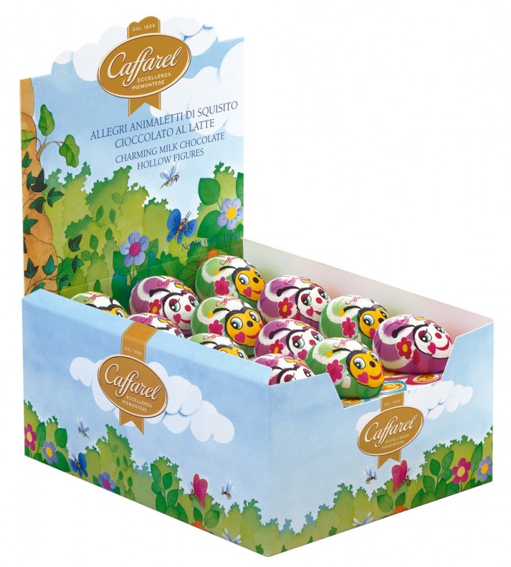 Allegri animaletti di cioccolato, le farfalle, Schmetterlinge aus Vollmilchschokolade, Display, Caffarel - 36 x 10 g - Display Allegri animaletti di cioccolato, le farfalle, Schmetterlinge aus Vollmilchschokolade, Display, Caffarel - 36 x 10 g - Display