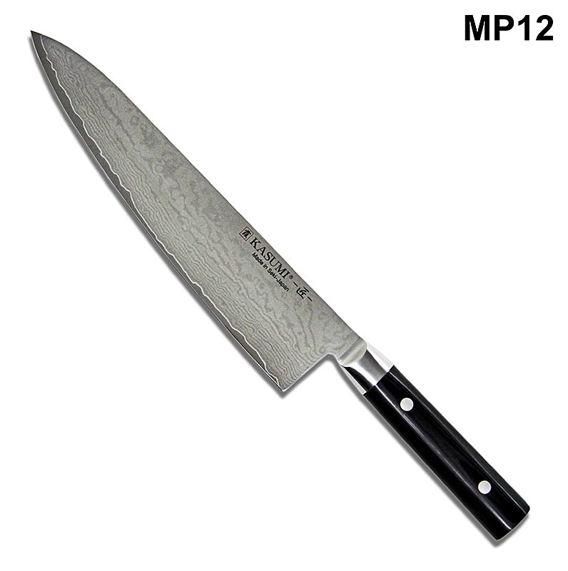 Cuchillo de chef Kasumi MP-12 Masterpiece Damascus, 24cm - 1 pieza - caja