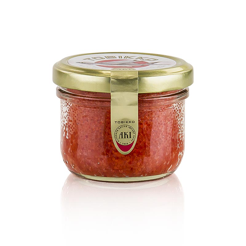 Tobiko originale - Uova di pesce volante, arancione - 90 g - Bicchiere