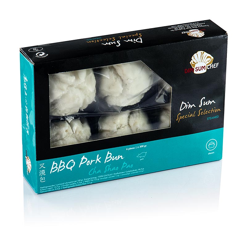 Cha Shao Pao - bolinhos com carne de porco - 300g, 6x50g - pacote